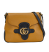 GG Logo Small Messenger, &pound;550, Handbags, Blue/Orange, Leather, Front view